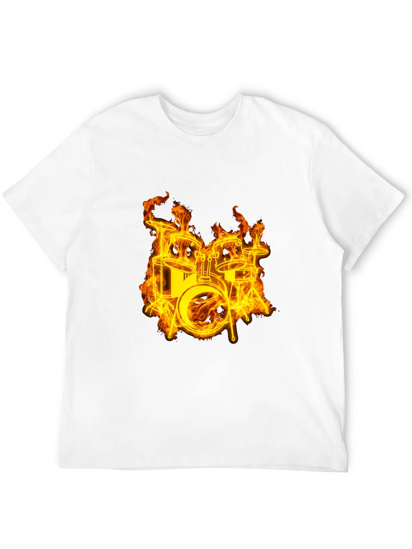 Flaming Drums Black T-Shirt
