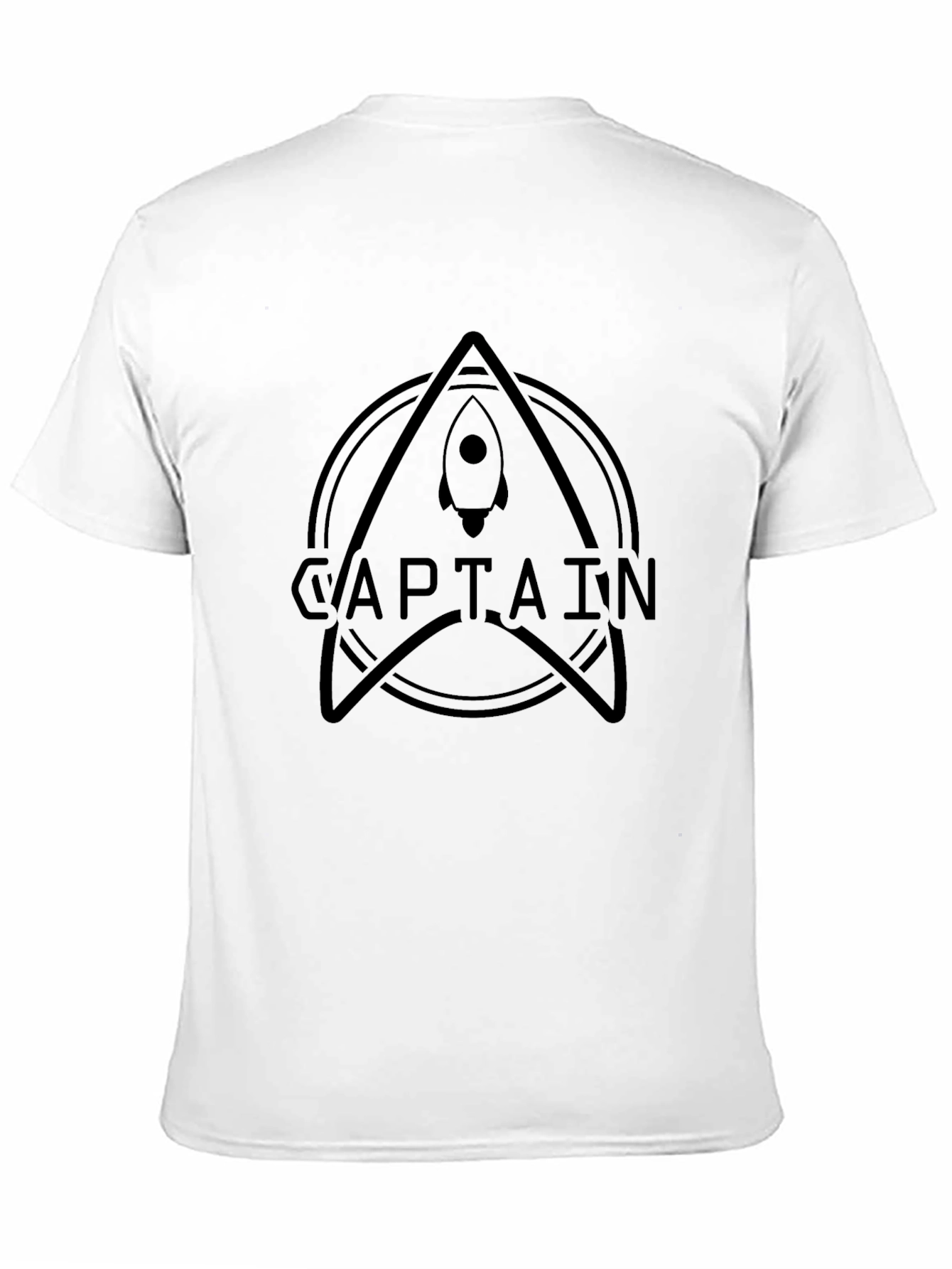 Captain Rocket Graphic T-Shirt - Black Cotton Blend