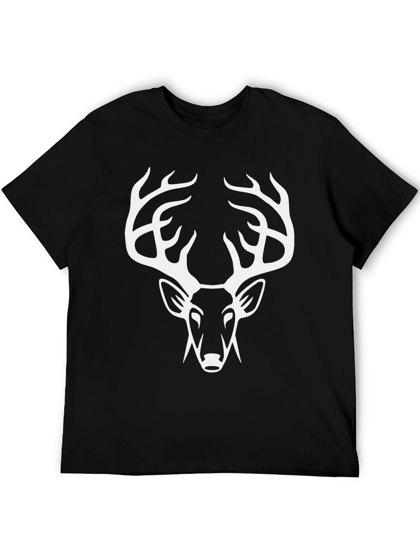 Black Deer Head Graphic Tee