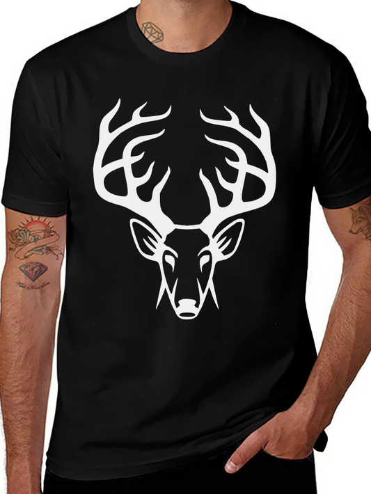 Black Deer Head Graphic Tee