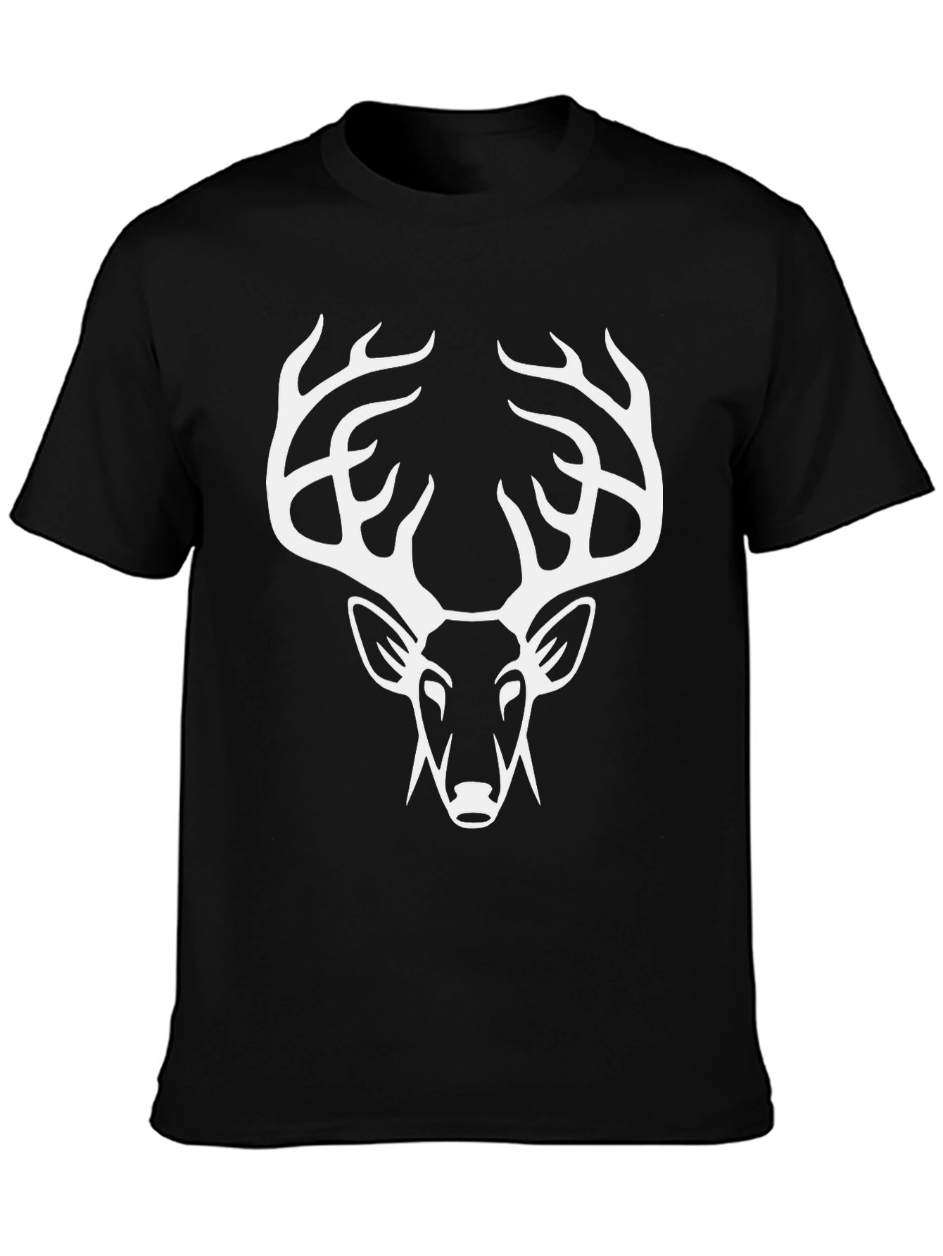 Black Deer Head Graphic Tee