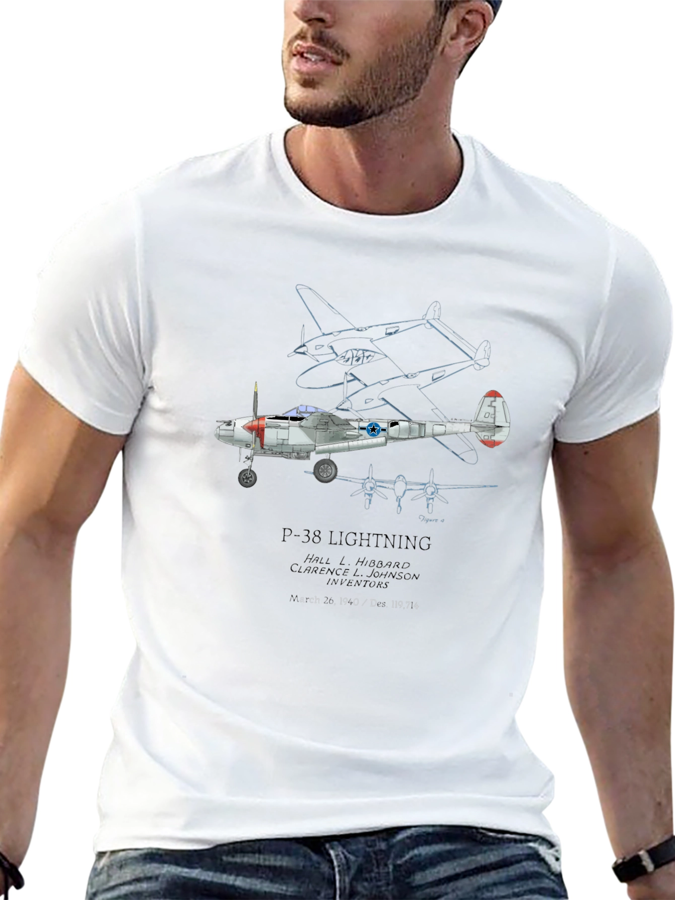 P-38 Lightning T-Shirt - Aviation History Tee