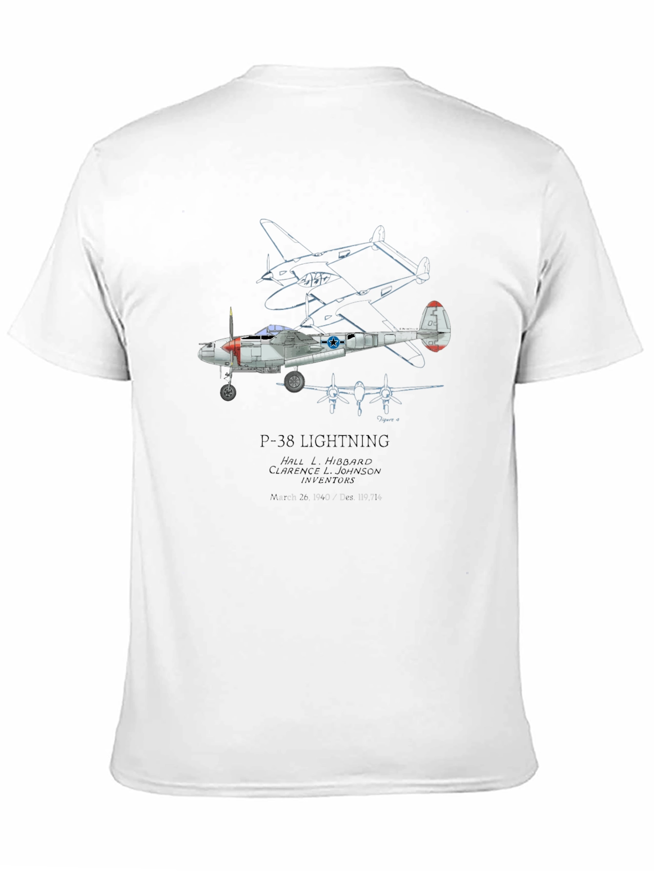 P-38 Lightning T-Shirt - Aviation History Tee