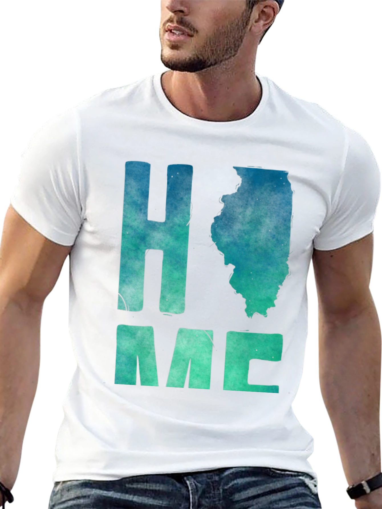 Home State Illinois Graphic Tee - Black