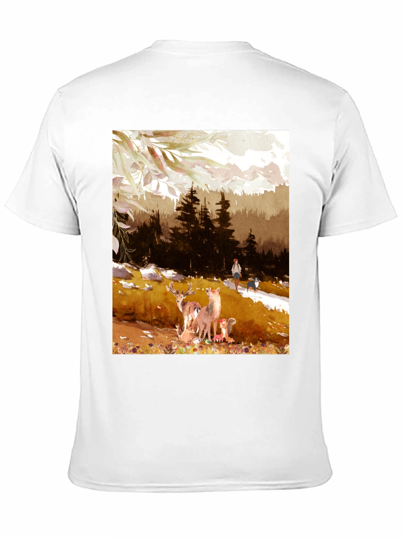 Nature Scene Graphic Tee - Black