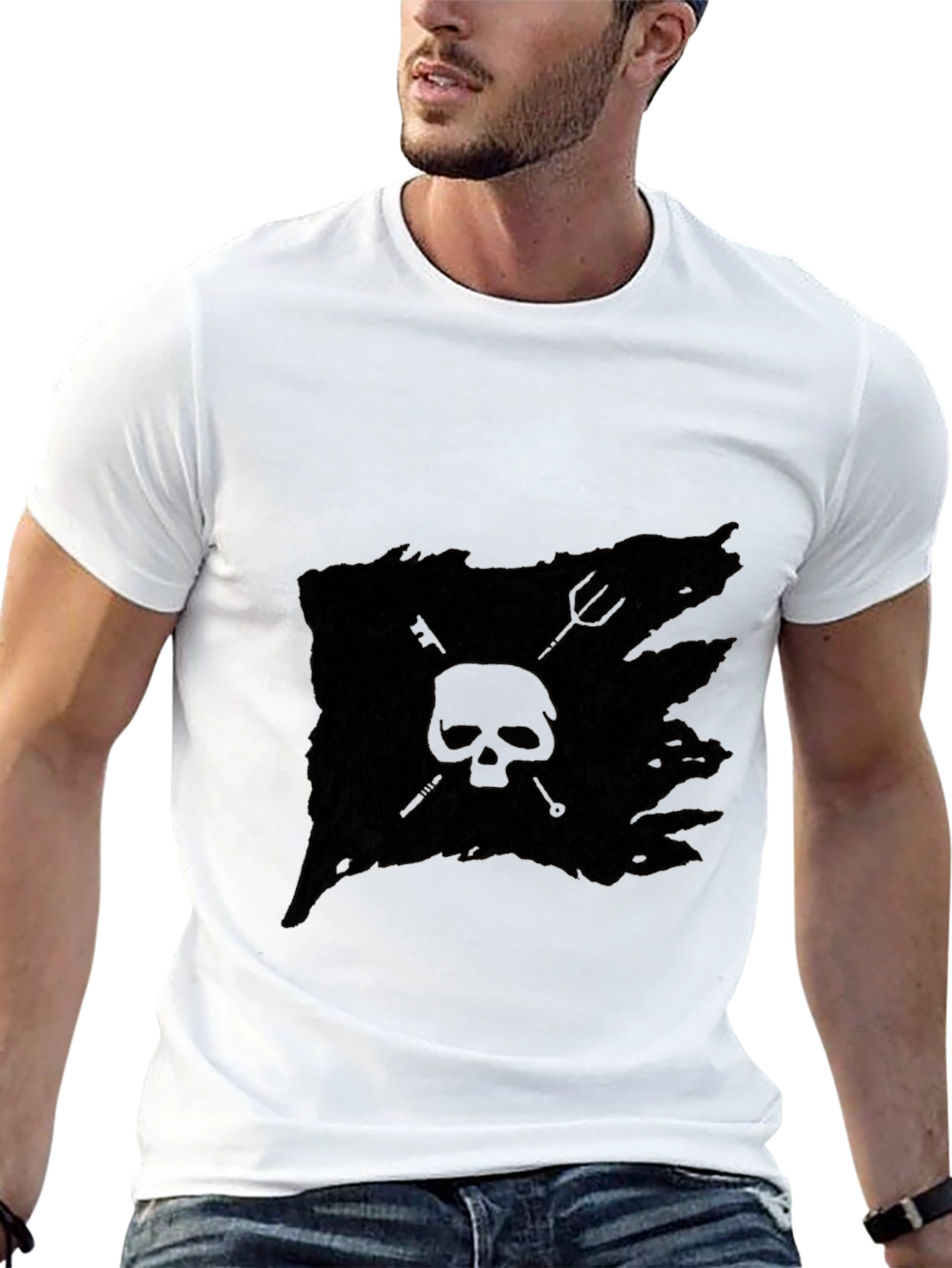 Black Pirate Flag Skull T-Shirt