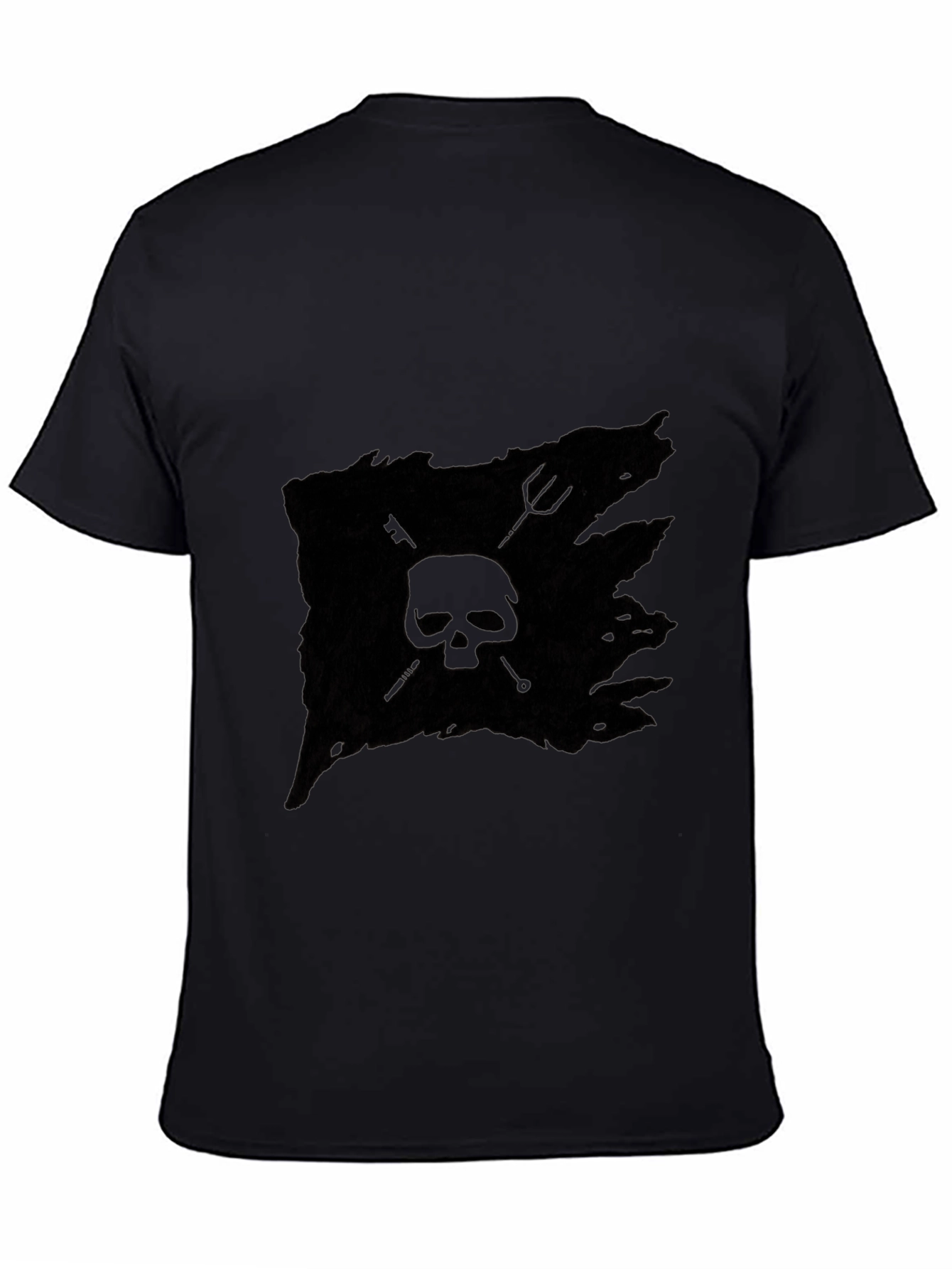 Black Pirate Flag Skull T-Shirt