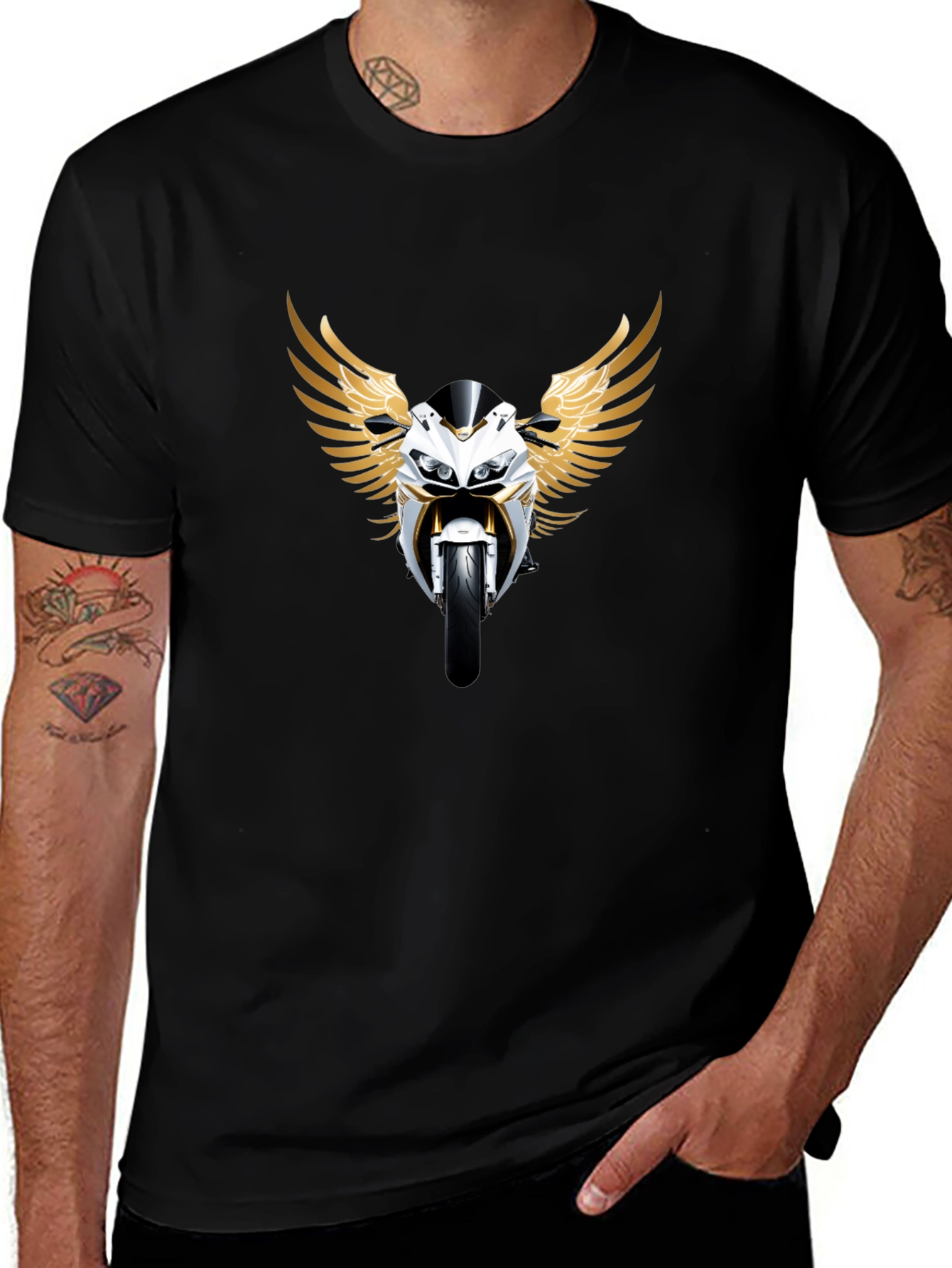 Motorcycle Wings Graphic Tee
