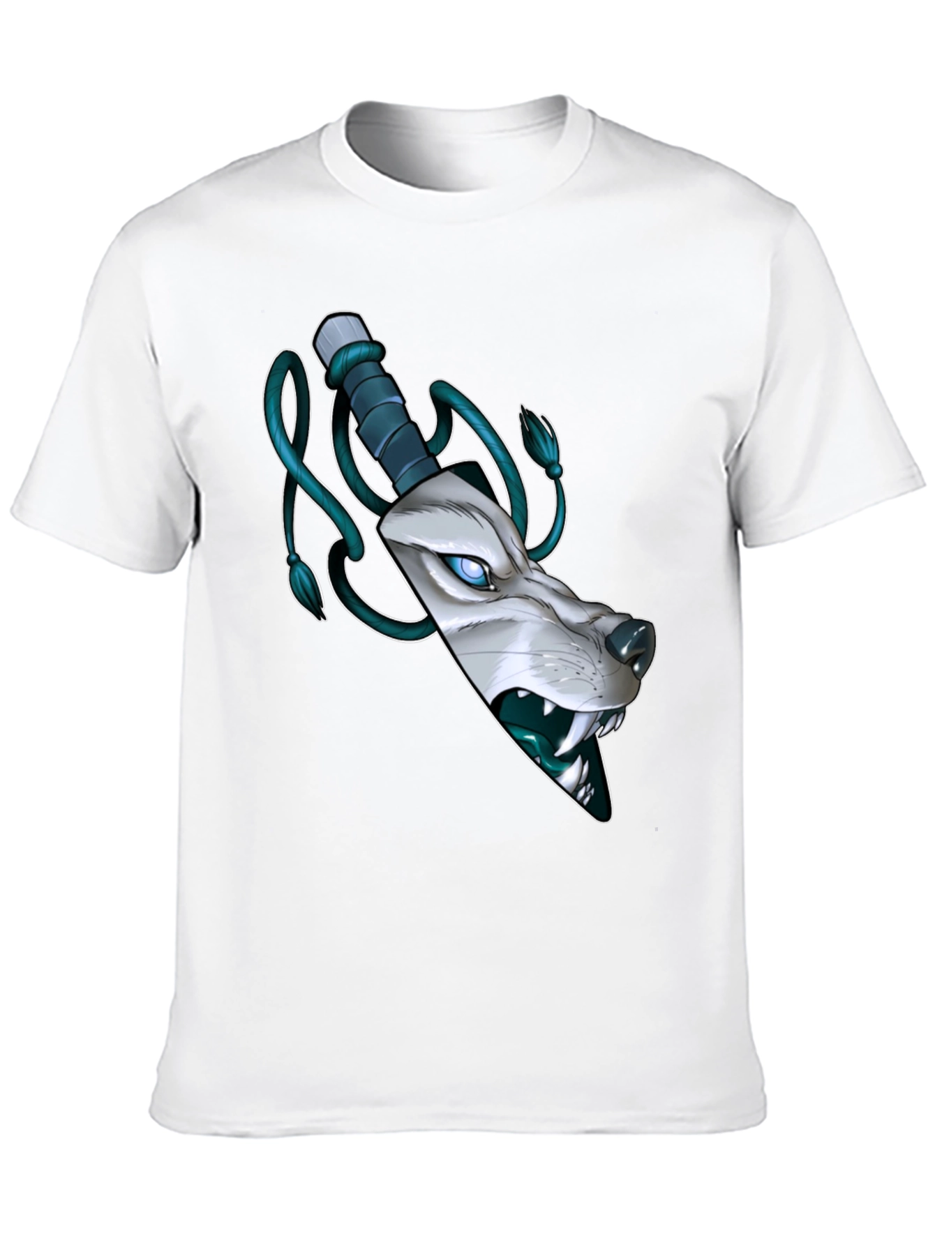 Wolf Knife Graphic Tee - Mens Black T-Shirt