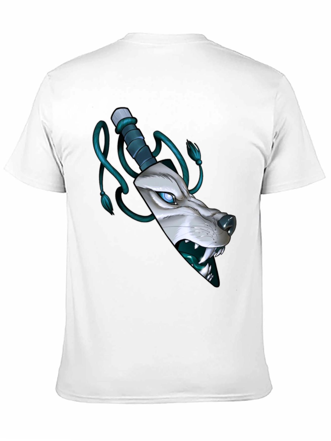 Wolf Knife Graphic Tee - Mens Black T-Shirt