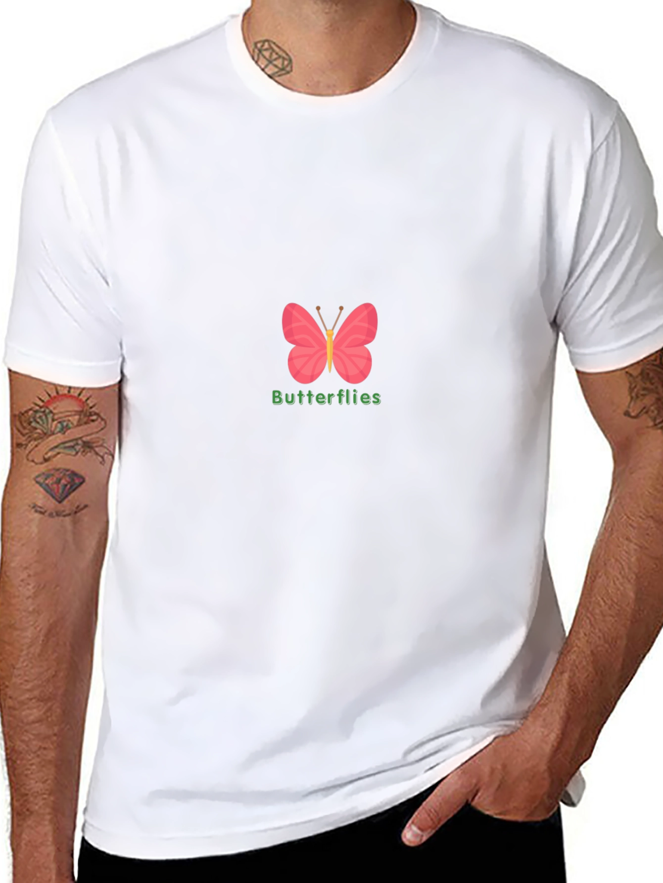 Black Butterflies Graphic T-Shirt