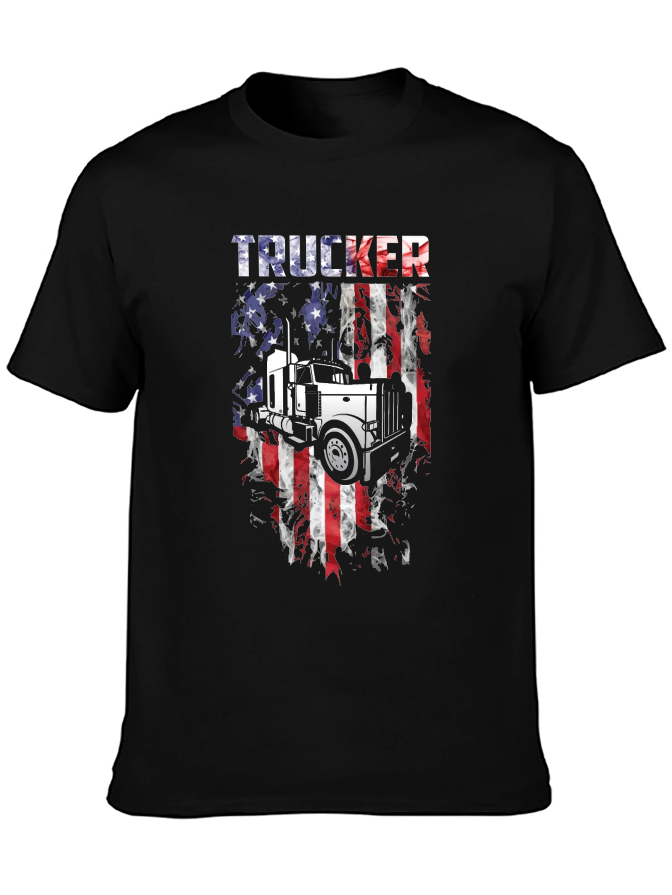 Trucker USA Flag Graphic Tee - Mens