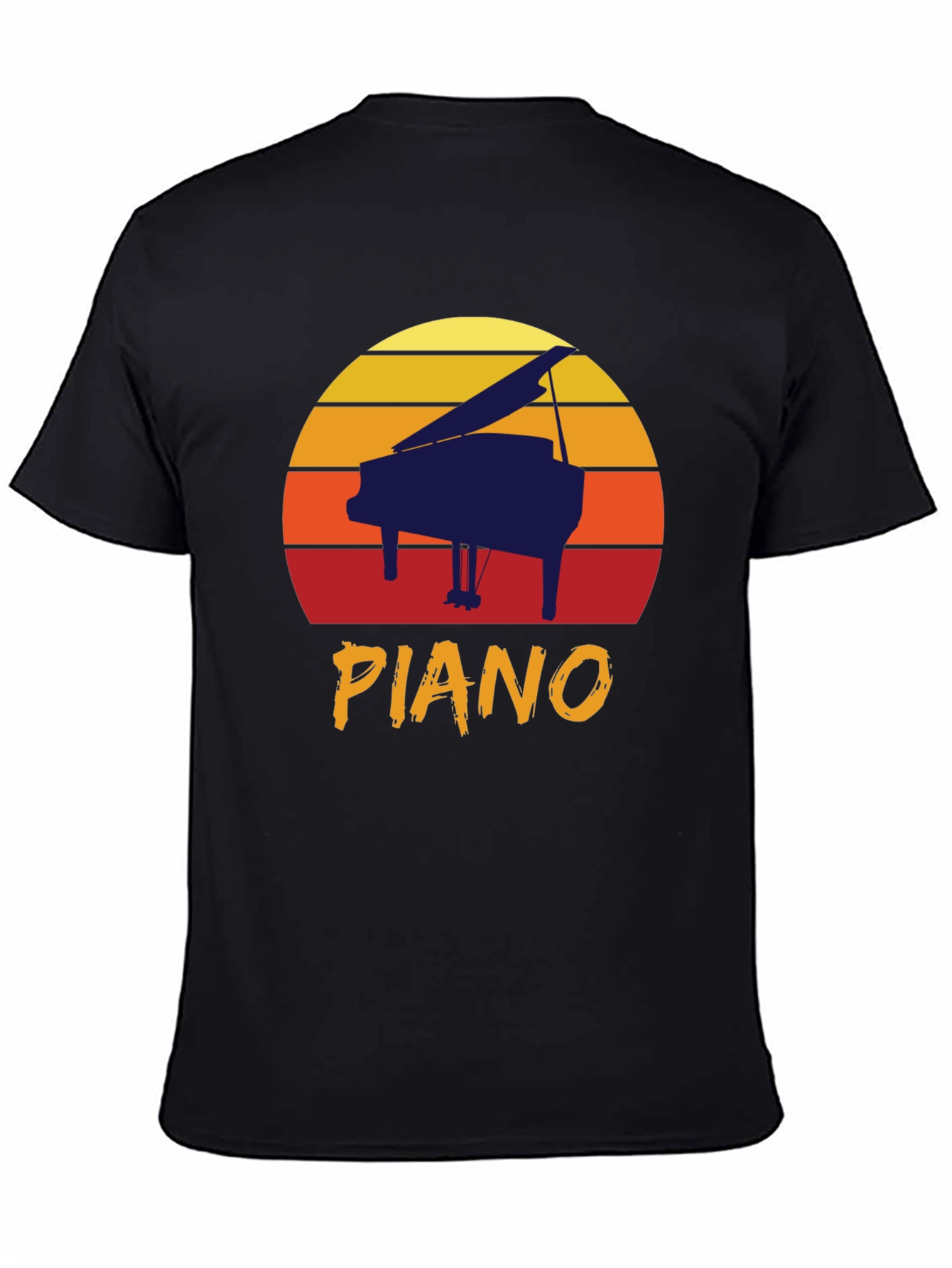 Retro Piano Sunset Graphic Tee