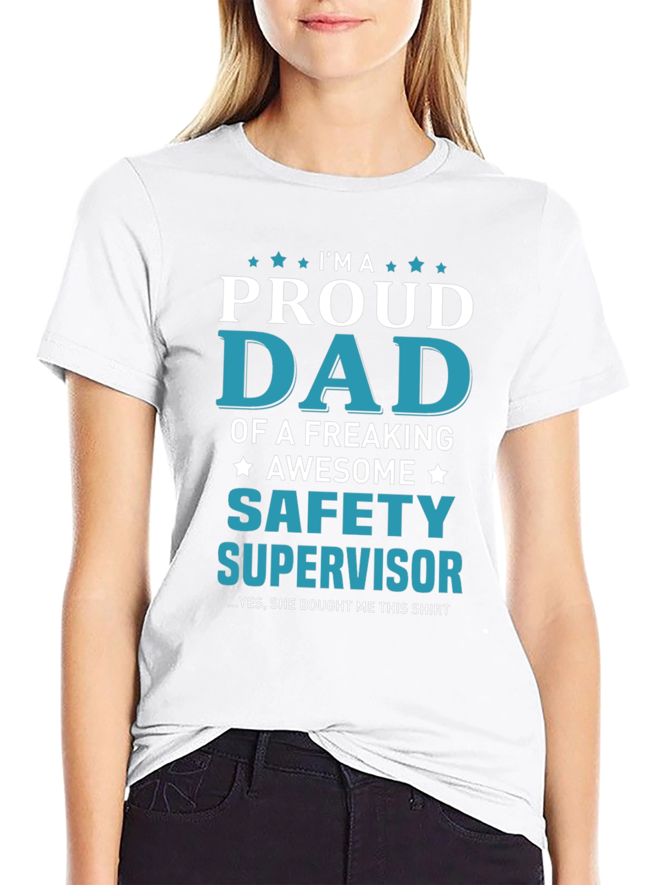 Proud Dad Safety Supervisor Graphic T-Shirt