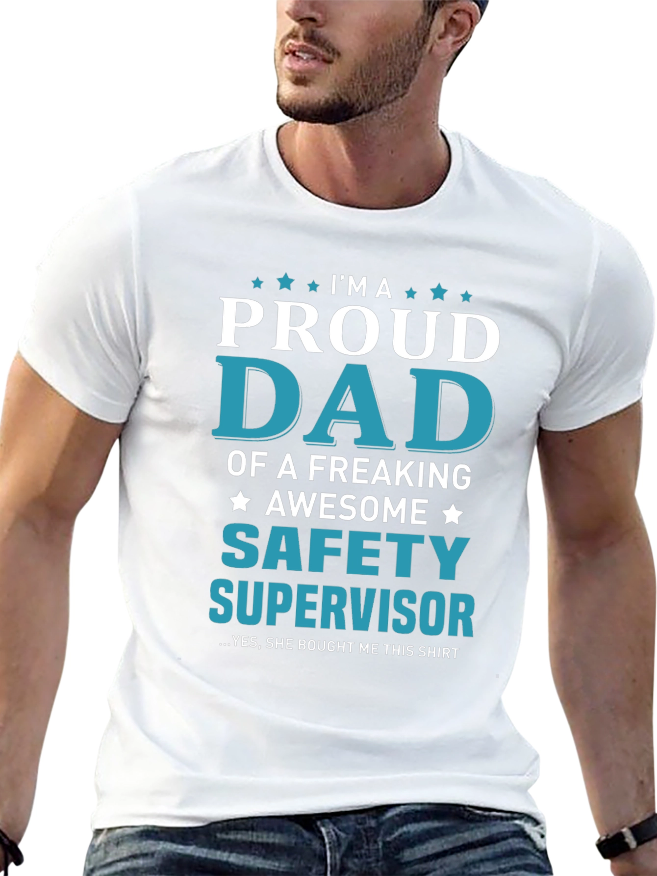 Proud Dad Safety Supervisor Graphic T-Shirt
