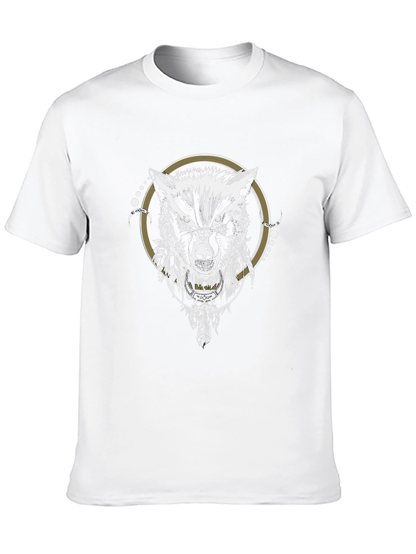 Wolf Dreamcatcher Graphic Tee - Stylish Black T-Shirt