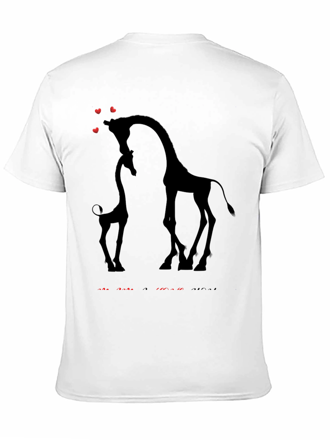 Giraffe Love T-Shirt - Black