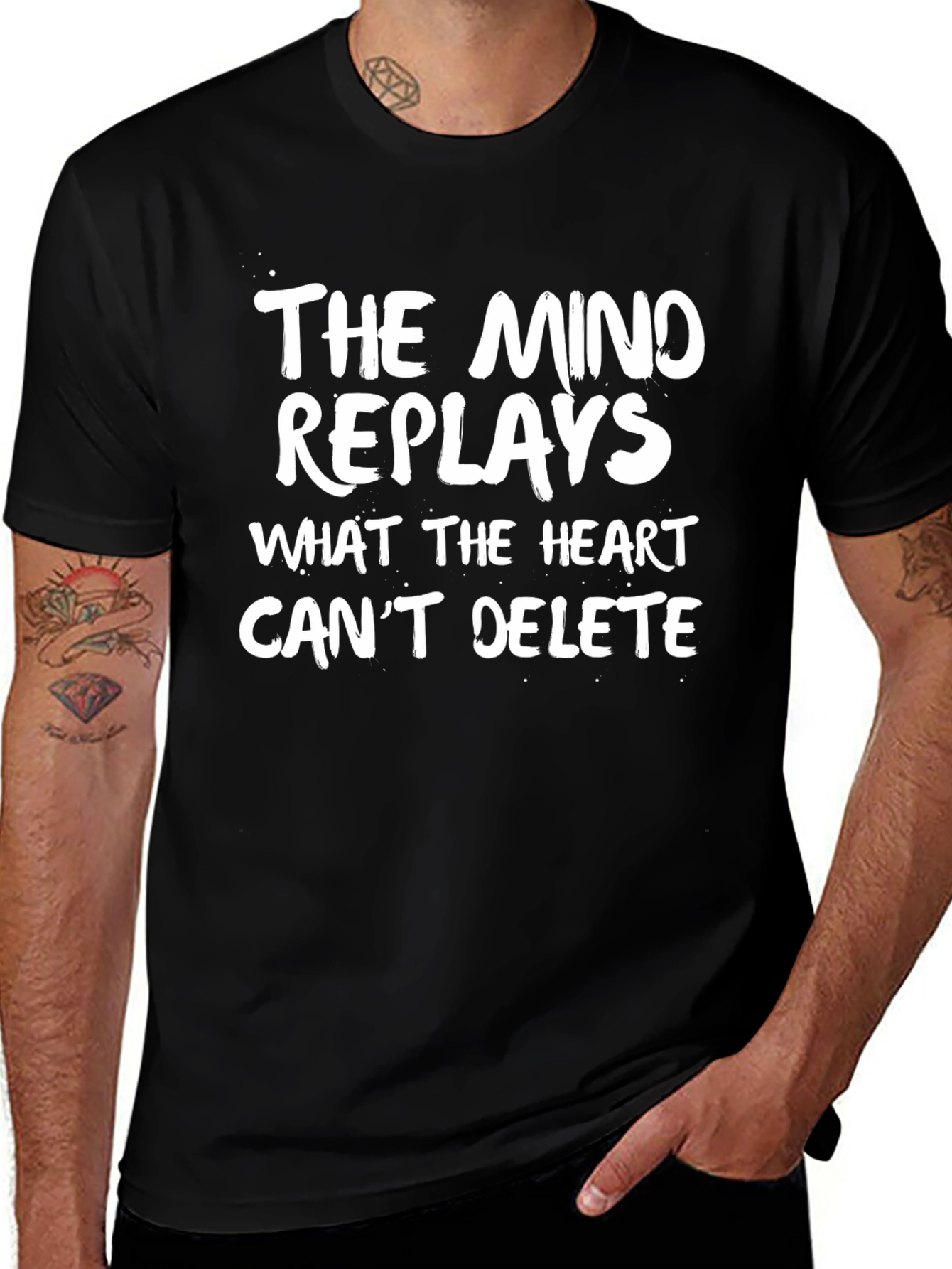 Mind Replays T-Shirt -  Emotional Quote Tee