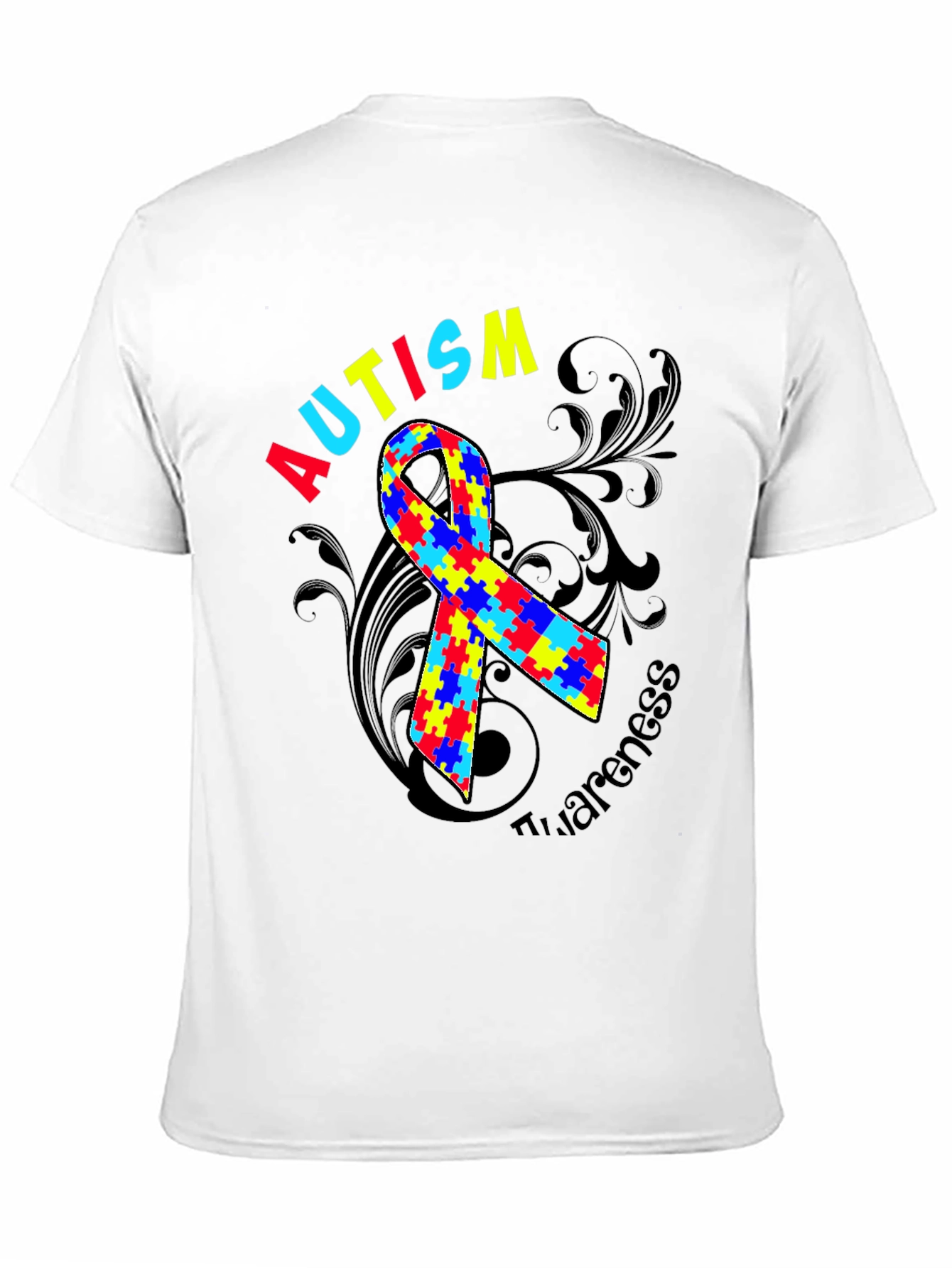 Autism Awareness Ribbon Graphic Tee