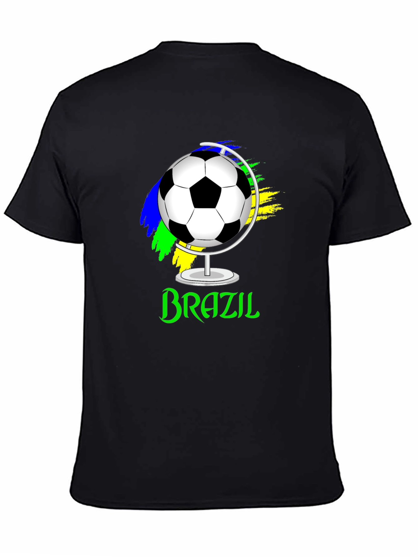 Brazil Soccer Ball Globe Graphic T-Shirt