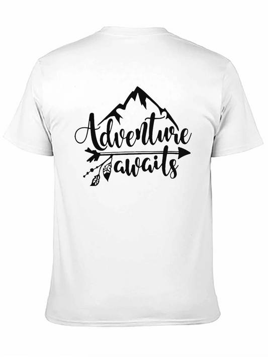 Adventure Awaits Graphic Tee - Mountain Design