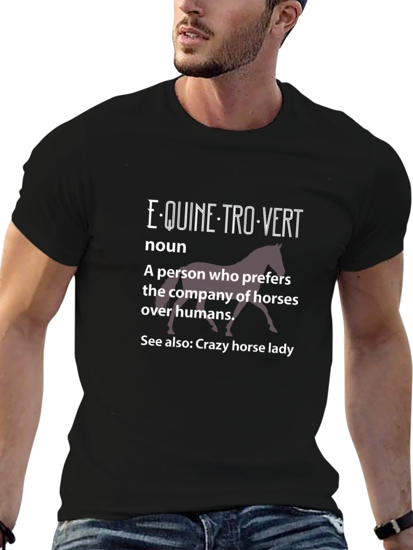 Equine-trovert T-Shirt - Horse Lover Tee