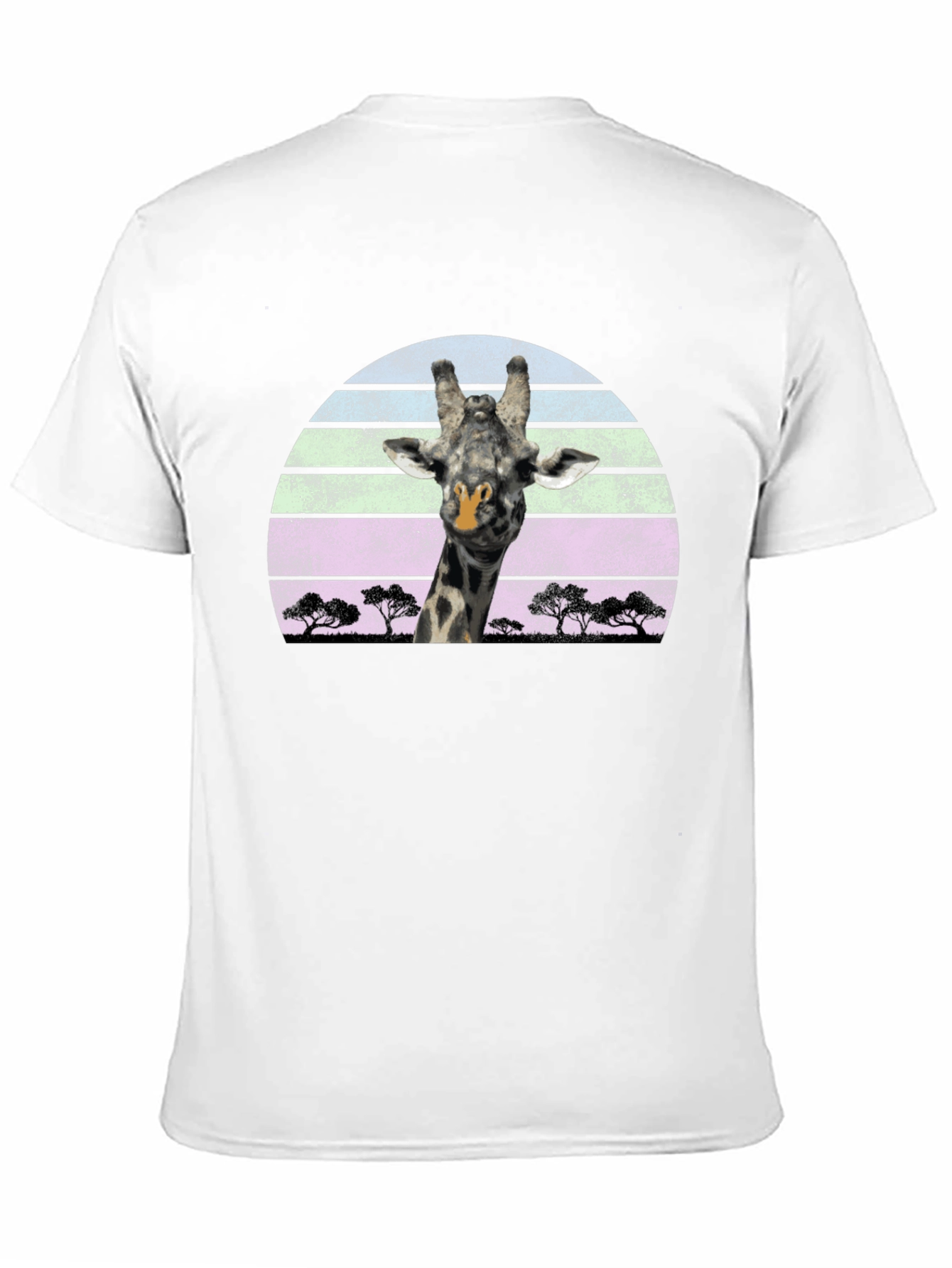 Giraffe Sunset Graphic Tee - Unique Design
