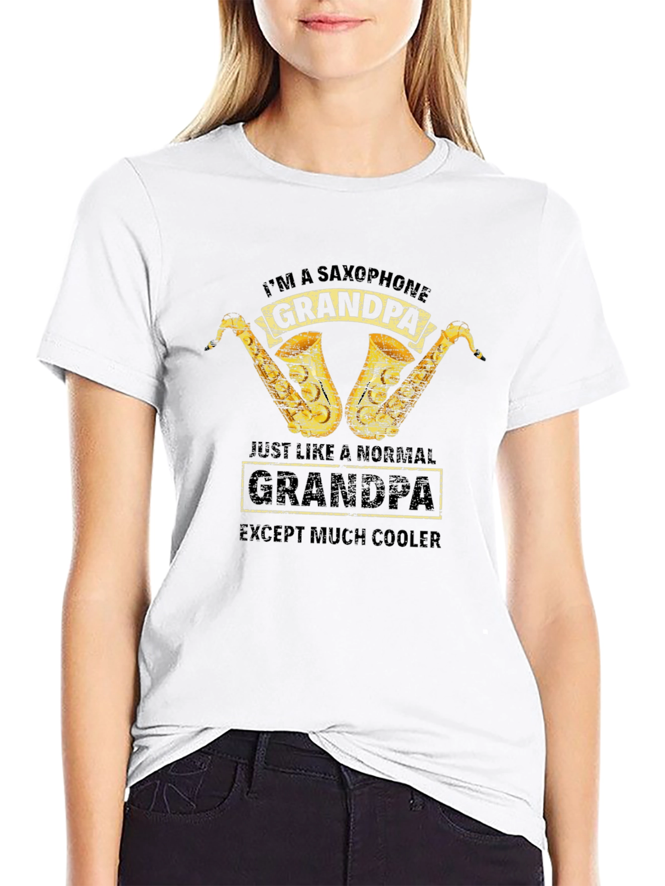 Saxophone Grandpa T-Shirt - Cool Grandpa Gift