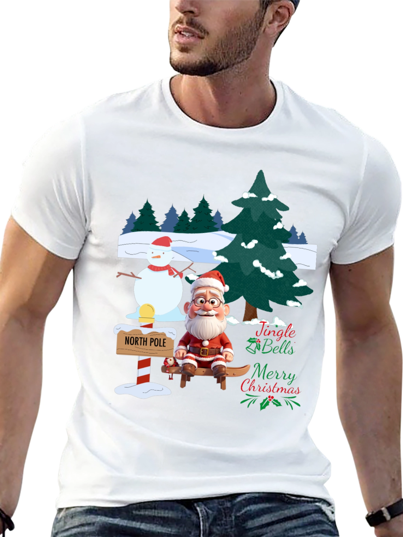 Festive Christmas Santa T-Shirt