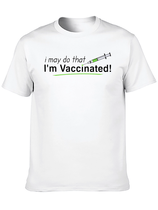 Im Vaccinated! Statement Tee - Black Cotton T-Shirt