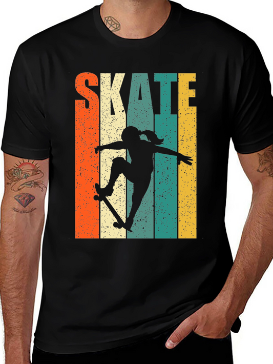 Skate Girl Retro T-Shirt - Stylish Skater Tee