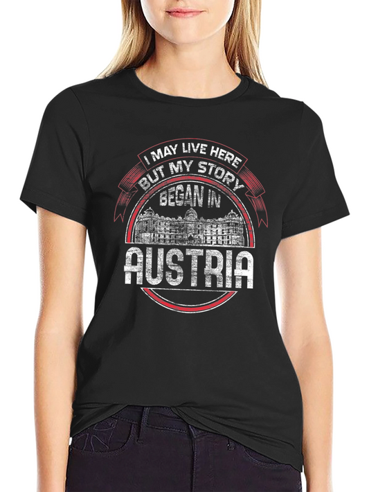 Austria Story Mens Black Graphic Tee