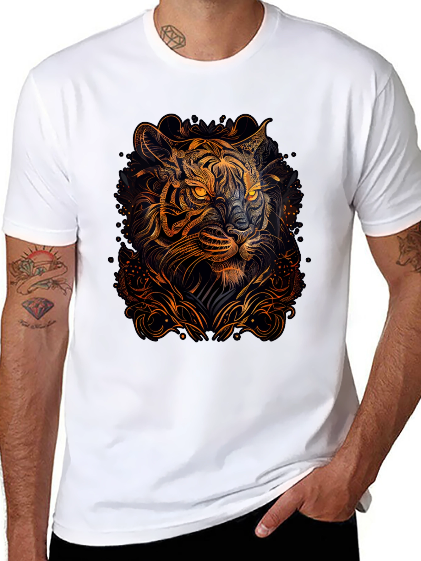 Tiger Graphic Black T-Shirt