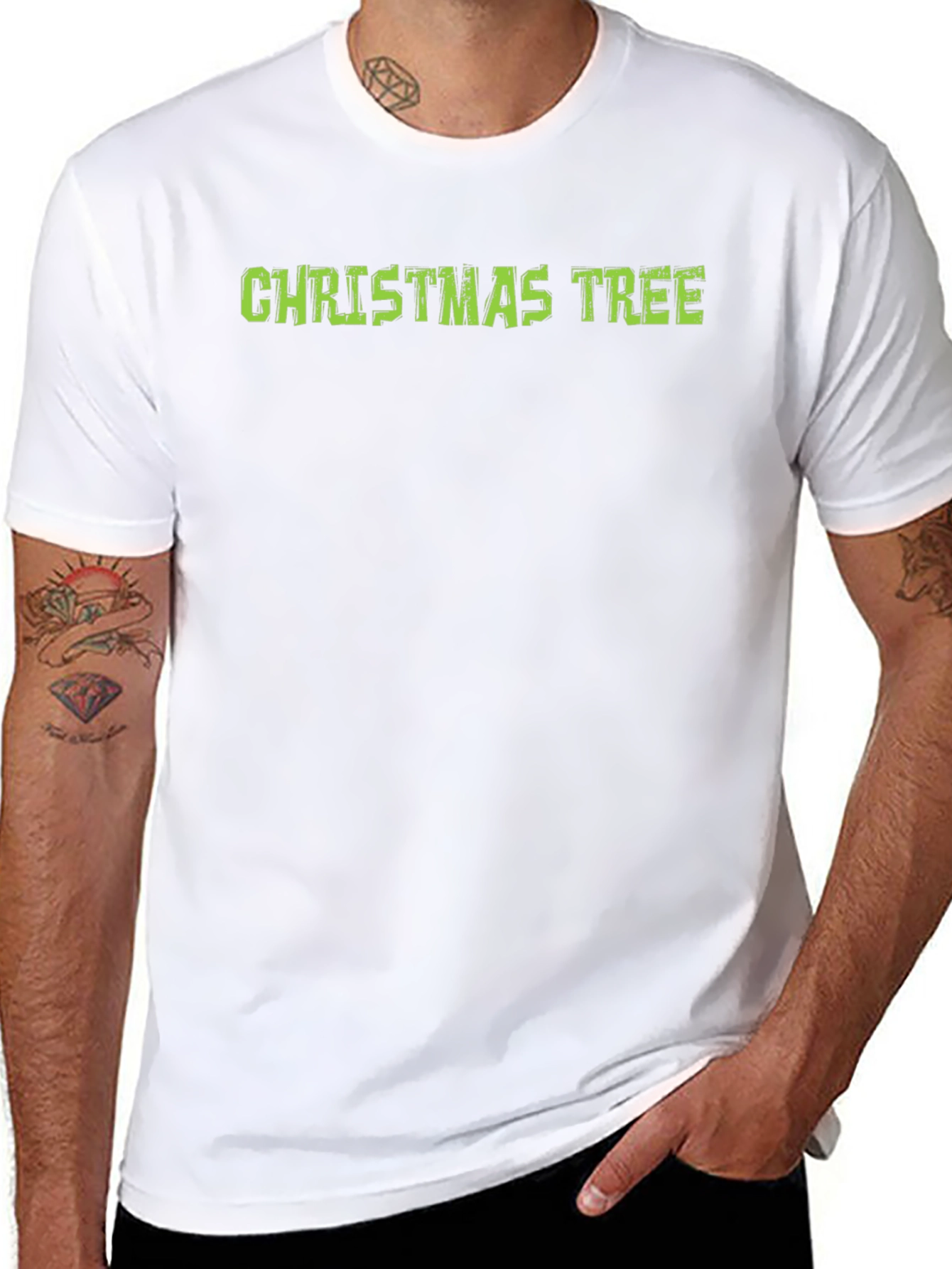 Christmas Tree Graphic Black T-Shirt