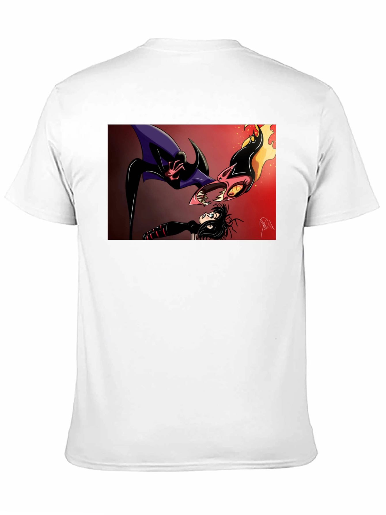 Cartoon Battle Graphic Tee - Black