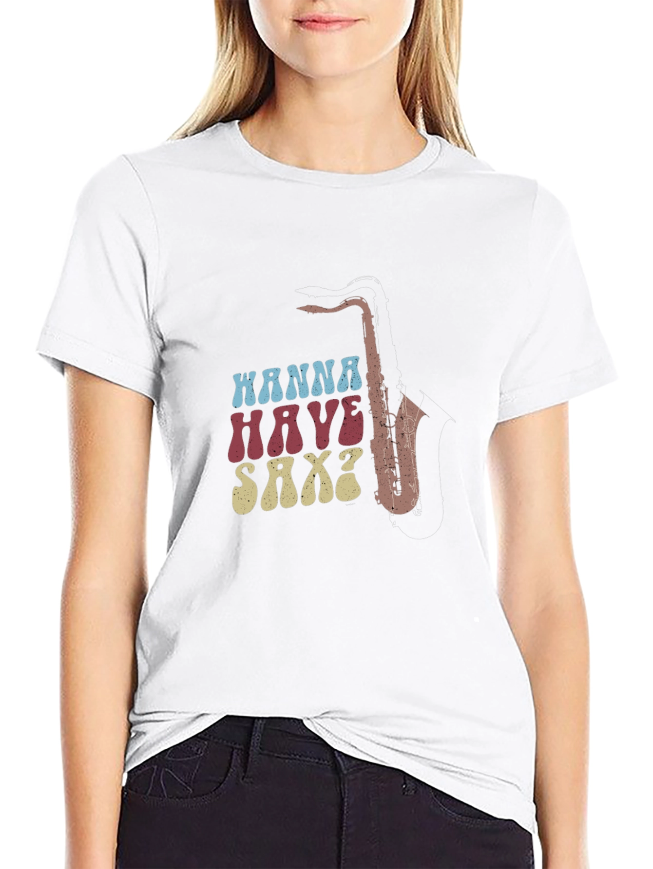 Wanna Have Sax? T-Shirt - Retro Music Tee