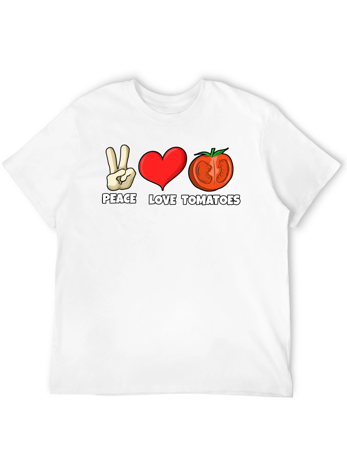 Peace Love Tomatoes Graphic T-Shirt