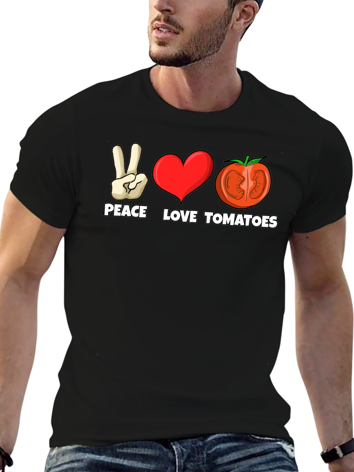 Peace Love Tomatoes Graphic T-Shirt