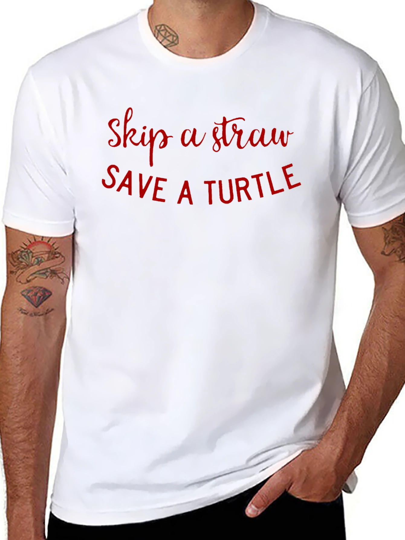Skip A Straw Save A Turtle Graphic Tee