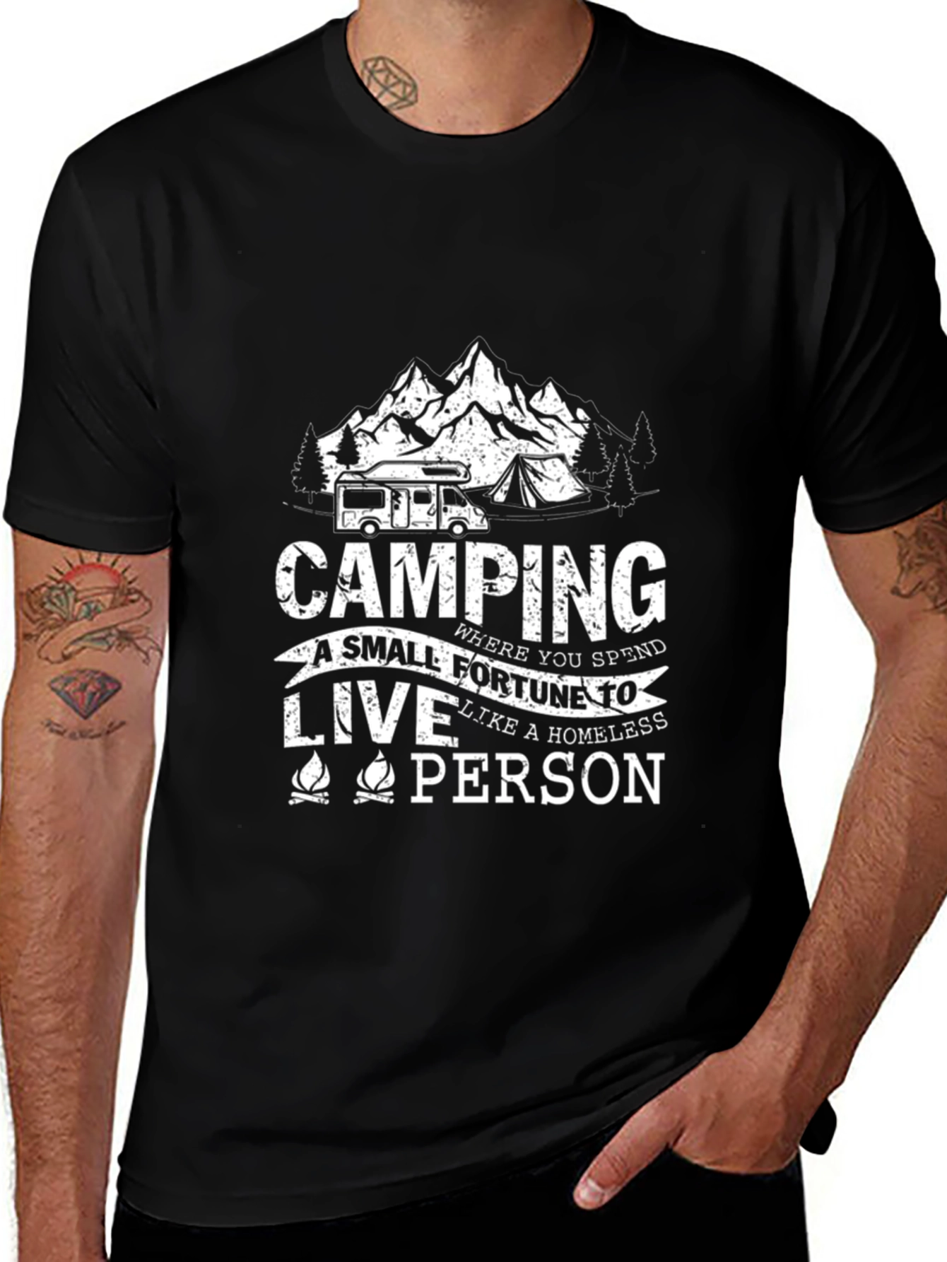 Camping Fortune T-Shirt - Funny Camping Apparel