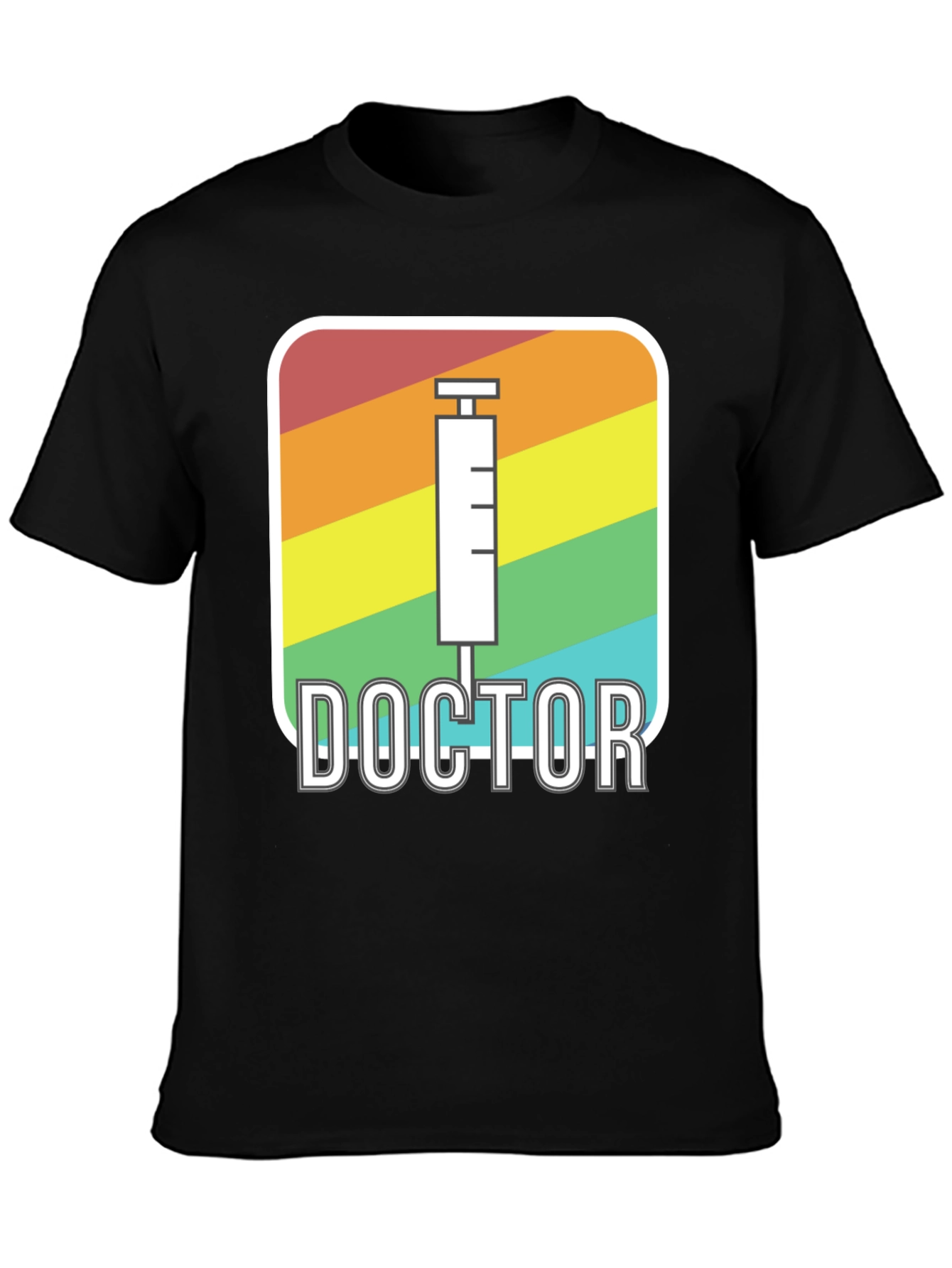 Rainbow Doctor Syringe Graphic T-Shirt