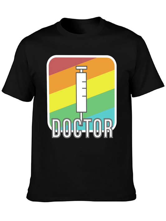 Rainbow Doctor Syringe Graphic T-Shirt