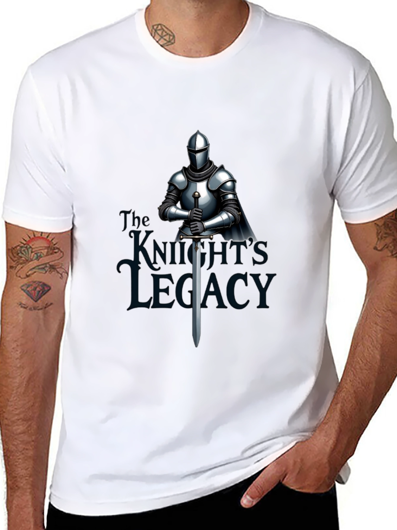 Knights Legacy Graphic Tee - Medieval Armor Design