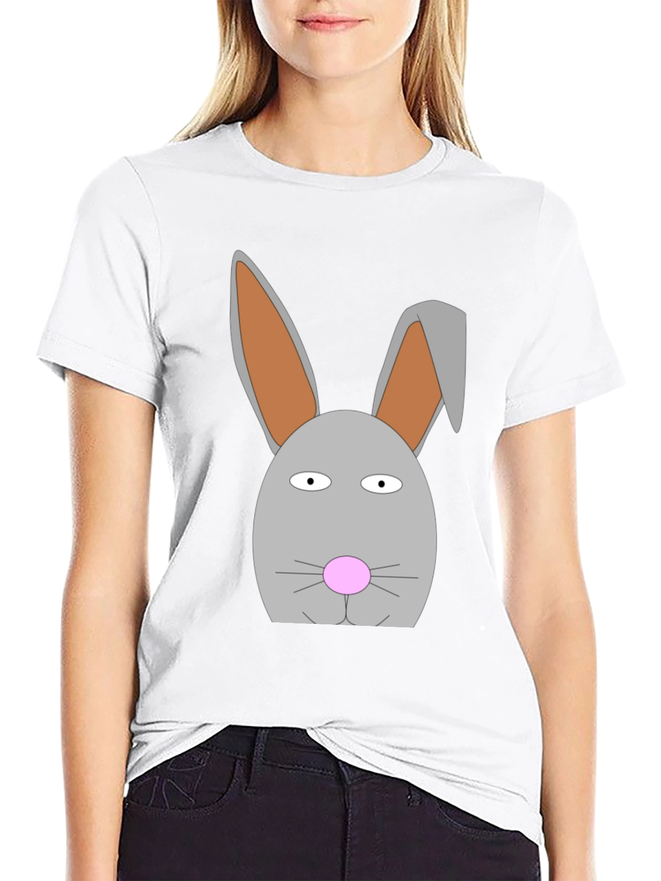 Funny Cartoon Bunny Rabbit Graphic T-Shirt