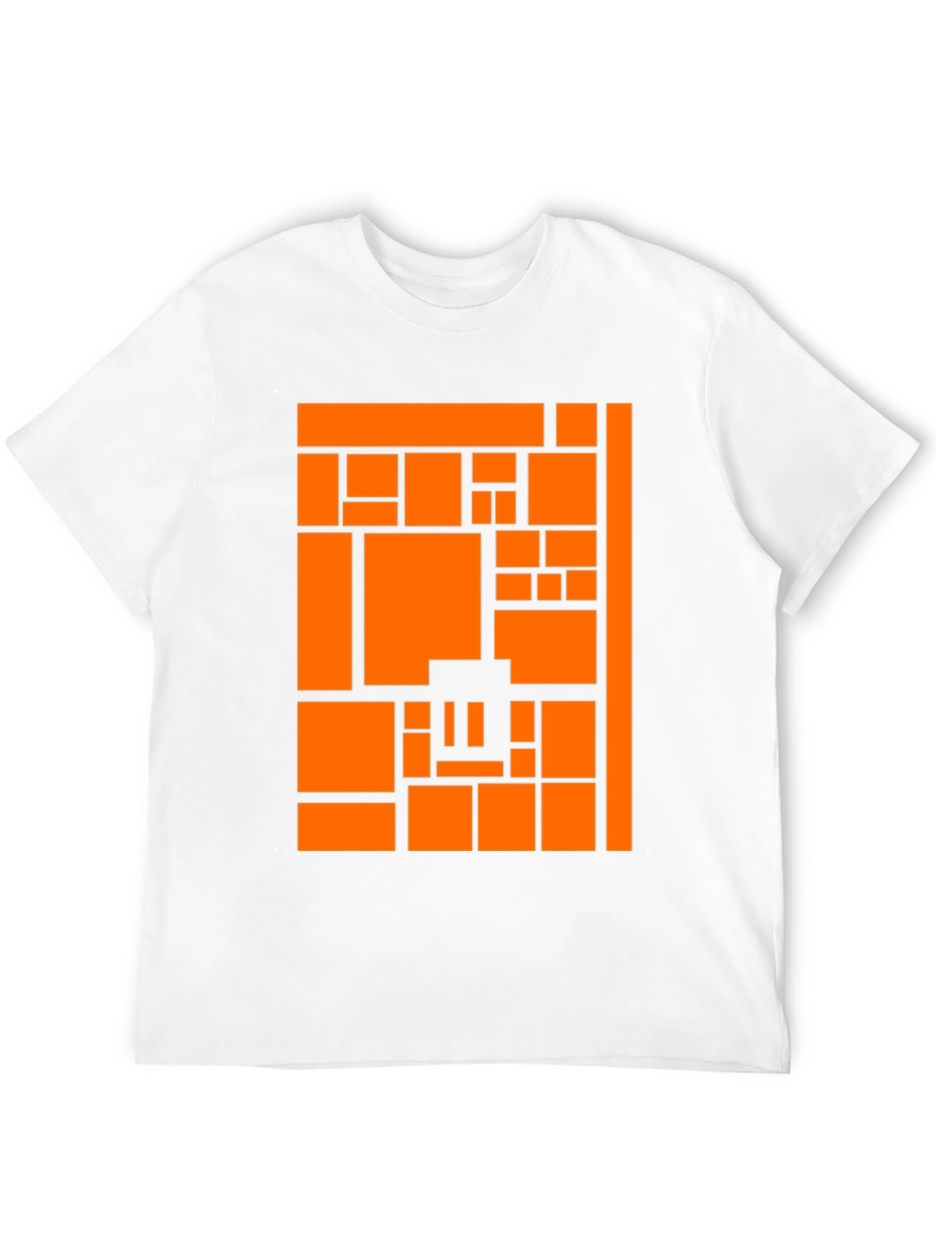 Abstract Graphic Tee - Modern Block Pattern
