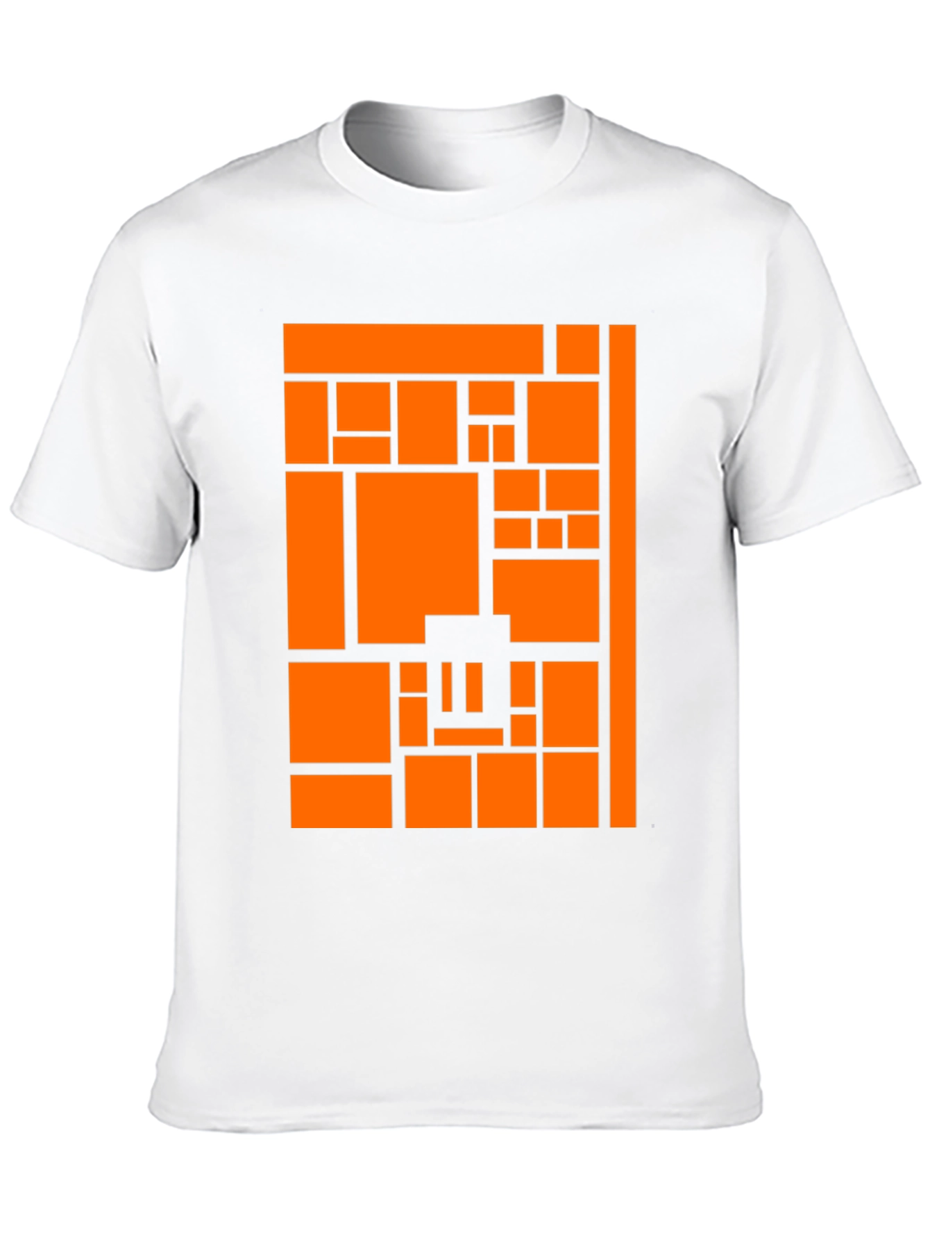 Abstract Graphic Tee - Modern Block Pattern