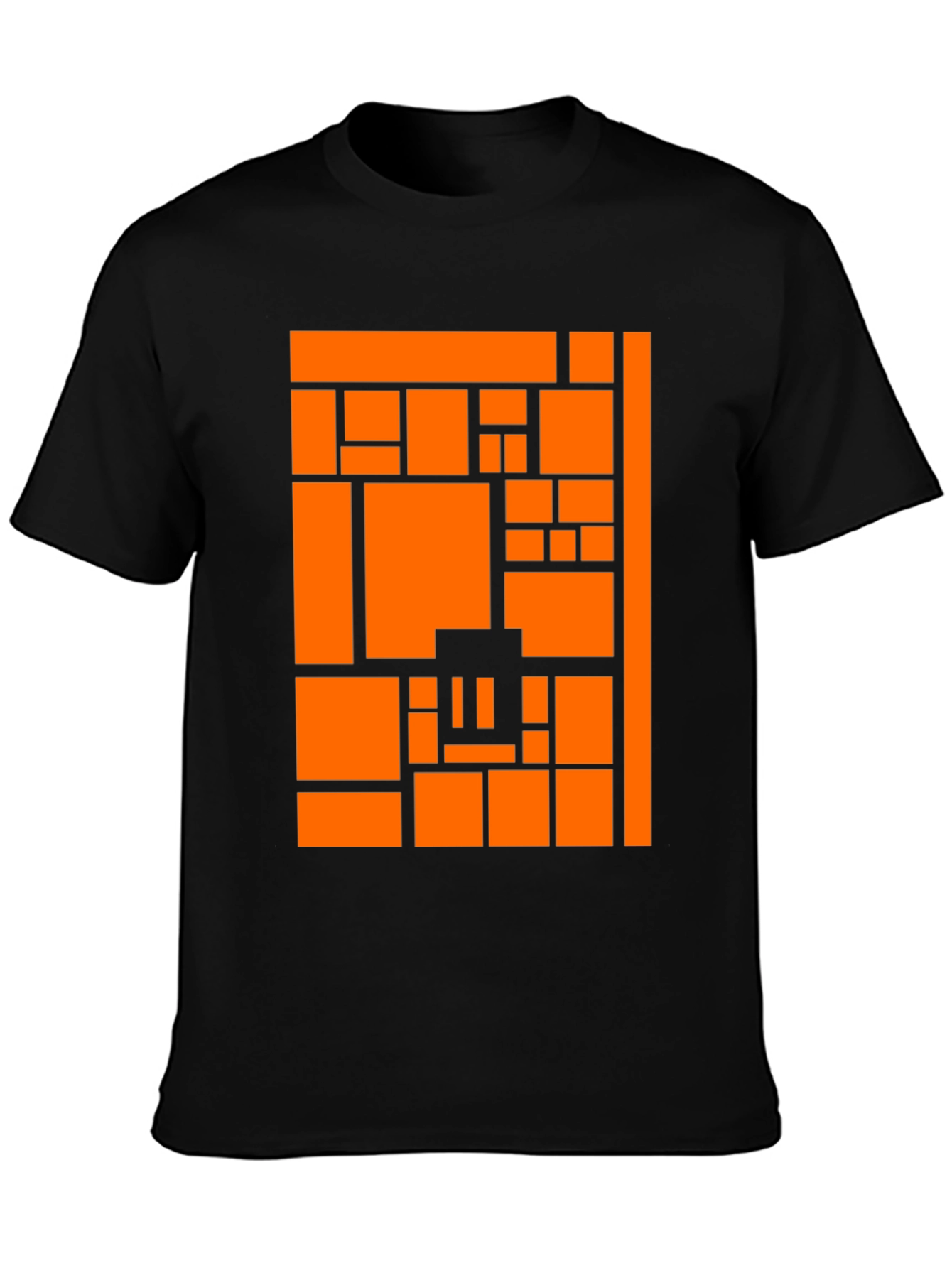 Abstract Graphic Tee - Modern Block Pattern