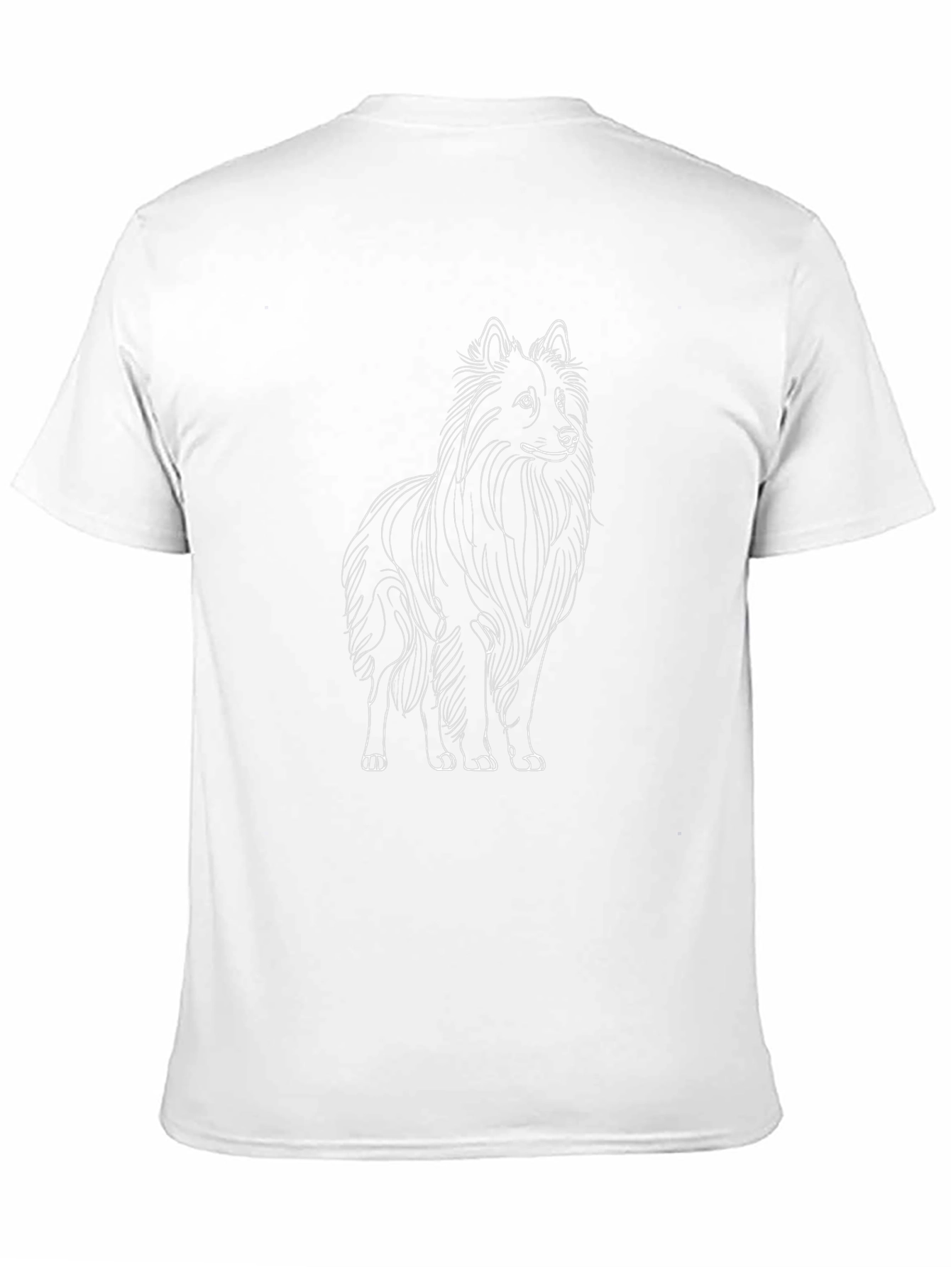 Dog Sketch Graphic Tee - Casual Black T-Shirt