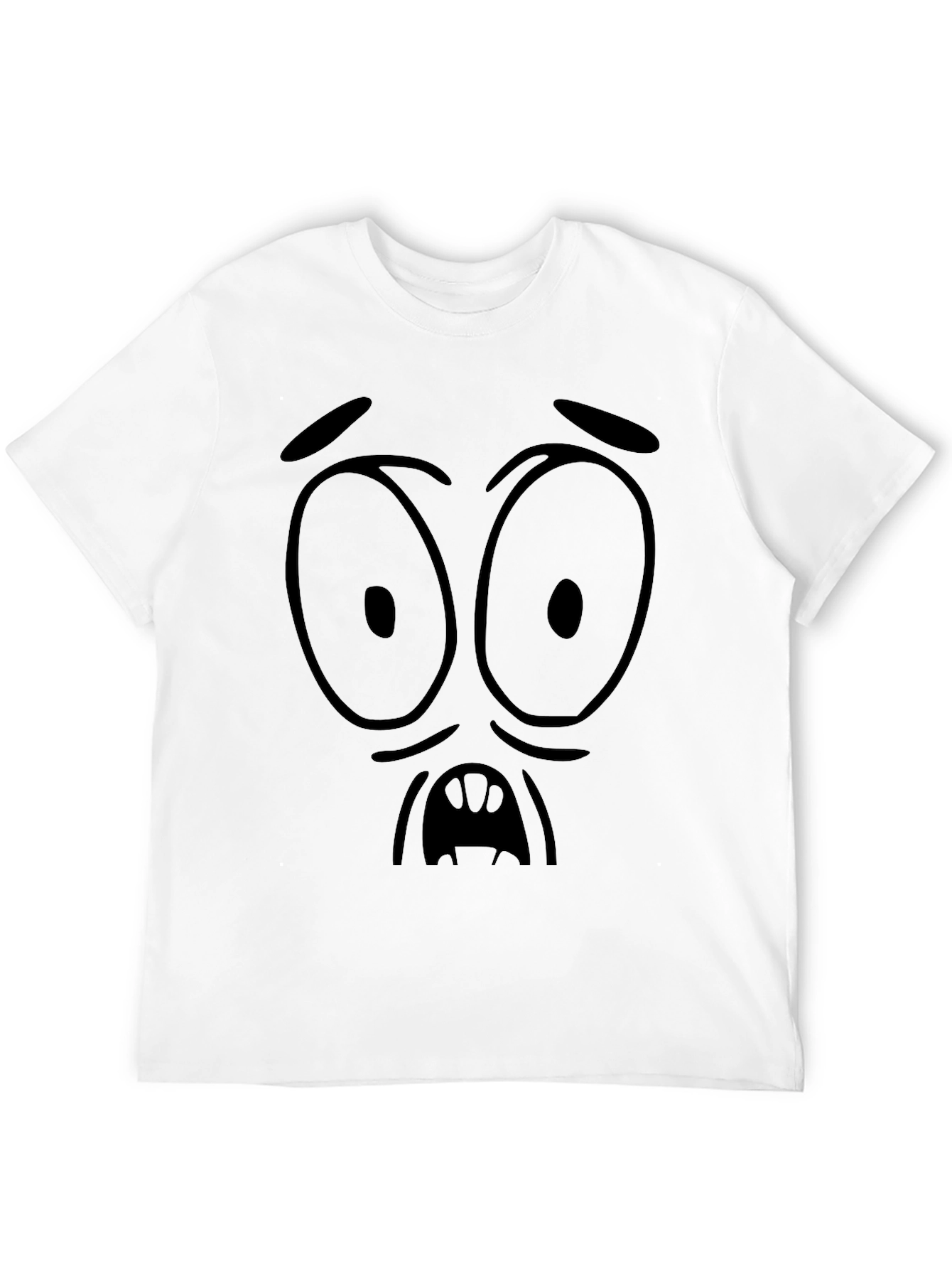Cartoon Expression Black T-Shirt