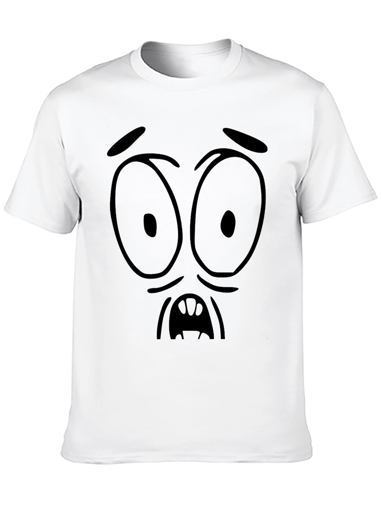 Cartoon Expression Black T-Shirt